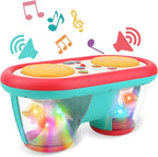 Baby Toys for 6 to 12 Months, Drum Musical Learning Infant Toys Rotating Light Up Toys for 12-18 Months, Tummy Time Toys for Baby 0-3-6-9 Months, Baby Gifts Toys 1 Year Old