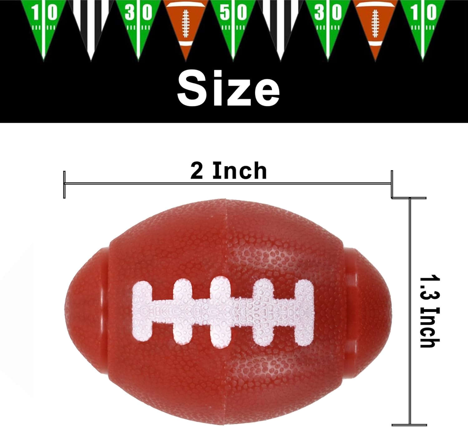 GIFTEXPRESS Football Fidget Spinners - 36 Piece Brown Color Kids 2" Party Favor Toys - Bulk Mini Foot Ball Stress Toy for Boys & Girls Birthday Gift