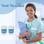 Maxcheck 2 Pack Wipes Holders Wall Brackets, Cleaning Wipes and Diapers Container Organizer Dispenser for Hospital, Kitchen, Bathroom, Offices, Home and Public Restrooms(White)