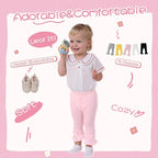 Newborn Toddler Baby Girl Pants Leggings Ribbed Straight Flare Infant Girl Pants Leggings Bell Bottoms 5 Packs