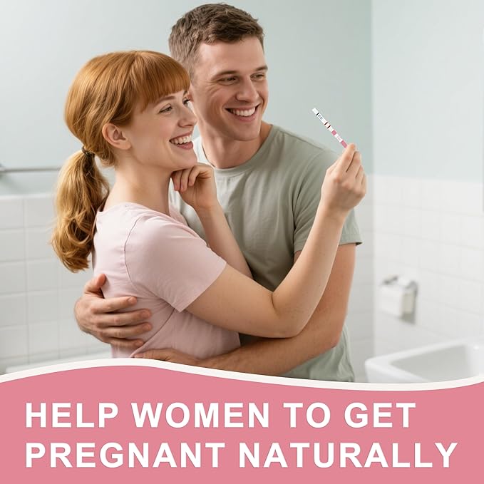 Pregnancy Test Strips with Urine Cups, hCG Detection Home Pregnancy Tests, Sensitive & Over 99% Accurate, 50 Count Individually Wrapped, Rapid hCG Test Strips, 5mm Wider 25mIU/mL