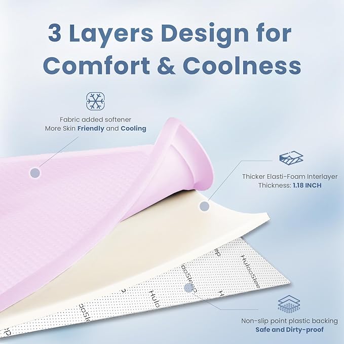 Baby Play Mat for Summer, 1.3 Thick Extra Large Memory Foam Cooling Floor Tummy Time Mat, Soft & Breathable, Non-Slip Rectangular for Toddlers’ Playtime & Rest(Pink,79"x118")