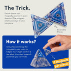 Speks Geode Pyramid 12-Piece Building Set - Cobalt - Fun Desk Toy for Adults