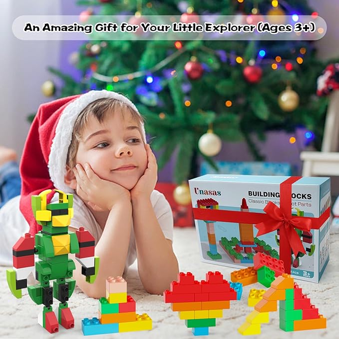 Building Blocks for Kids Ages 3-8| 8-Color Building Bricks for Toddlers Development, Creativity, and Motor Skills| 209-piece Toy Building Sets for Ideal Christmas/Birthday Gifts for Boys & Girls