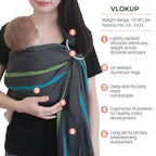 Ring Sling Baby Carrier, Soft Linen Cotton Baby Sling Carrier Newborn to Toddler, Baby Wrap Carrier for Plus Size Parents, Perfect Shower Gift, Green
