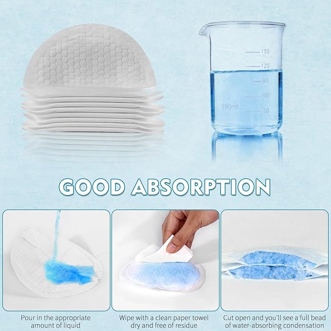 Disposable Nursing Pads, Ultra-Thin Breastfeeding Pads, Nipple Pads for Breastfeeding, Fit Fast Suction, Nursing Essentials (Round-200)