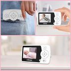 Baby Monitor with 2 Cameras, 2.4" LCD Screen Video Baby Monitor No WiFi Night Vision VOX Mode Alarm and 1000ft Range, Peace of Mind for New Parents
