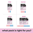 Bamboobies Ultra-Soft Velour Nursing Pads – Reusable, Washable & Leak-Proof – 2 Ultra-Thin and 2 Overnight Pads for Breastfeeding