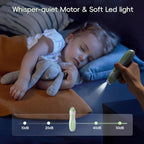 Baby Nail Trimmer Electric, 15 in 1 Baby Nail Clippers for Gentle Nail Care, Rechargeable Baby Nail File Electric with Light &15 Grinding Pads for Infant Toddler, Green