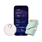 Dream Sock – Smart Wearable Baby Monitor, Infant Pulse Oximeter Tracks Oxygen & Heart Rate | Parents Receive Alerts, Sleep & Health Insights via App | Mint