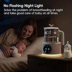 Baby Water Warmer, Baby Bottle Warmer Glass Tea Kettle Boiler, Formula Maker with Night Light, Accurate Temperature Control for Formula, Low Noise Breastmilk Warmer, 24/7 Keep Warm, Coffee,Tea