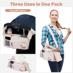 Universal Stroller Organizer with Cup Holders, Detachable Wristlet | Fits All Strollers | Stroller Diaper Bag Organizer with Phone Pocket, Insulated Bottle Holder & Storage Compartments