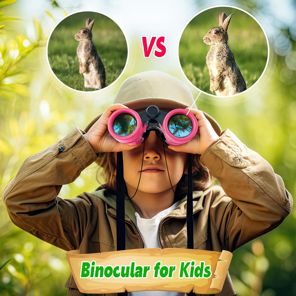 Binoculars for Kids, Kids Binoculars for Ages 3-12 Boys Girls, Outdoor Gifts Toys for Kids- Perfect for Bird Watching, Camping, and Outdoor Exploration