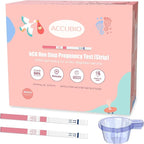 Pregnancy Test Strips with Urine Cups, hCG Detection Home Pregnancy Tests, Sensitive & Over 99% Accurate, 40 Count Individually Wrapped, Rapid hCG Test Strips, 5mm Wider 25mIU/mL