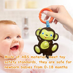 Baby Toys, Cartoon Animal Hanging Rattle Toys, Handbells Baby Rattles, Baby Bed Crib Car Seat Travel Stroller Toys for Infant, Best Birthday Gift for Newborn, 4 Pack