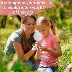 2Sets Bug Catcher for Kids- Sturdy Kids Bug Catching Kit Gifts with Collector Butterfly Net Tweezer, Bugs Habitat Outdoor Explorer Kit for Age 3 4 5 6 7 8, 8Pcs, Pink