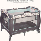 lulumoon Pack and Play Sheets Muslin: Cotton Fitted Sheets for Baby Trend Pack N Play - Soft Playard Sheets for Boys and Girls 2Pack