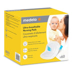 Medela Ultra-Breathable Nursing Pads, Highly Absorbent, Super Soft, Discreet Design for Comfortable Wear, Pack of 60