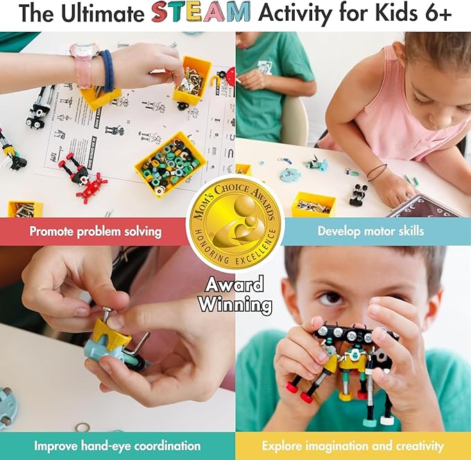 The Off Bits Educational STEM Toys for 6+: Robot Toy Building Sets, 3-in-1 Engineering Kit for Boys and Girls, Build Your Own STEM Building Toys with Endless Possibilities (Educational Kit)