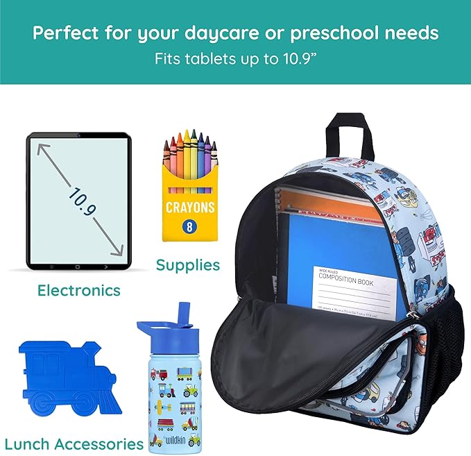 Wildkin JumpOff Jo 12-inch Kids Backpack – Lightweight, Durable Toddler Bag - Jo's Garage