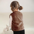 Baby Boys Girls Fleece Vest Zip Up Cute Bear Jackets Fuzzy Fall Winter Warm Clothes Newborn Outwear for Toddler Infant