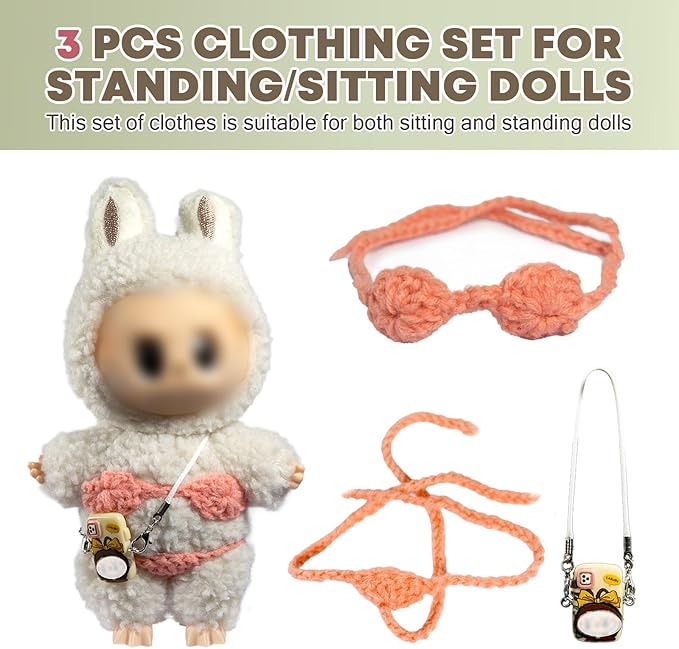 Doll Clothes for Labubu Clothes/for Labubu Outfits,Clothes for Lububu Doll,for Lububu Clothing,for LABUBU Accessories,Boys and Girls Stylish Adorable Labubu Bikini Set