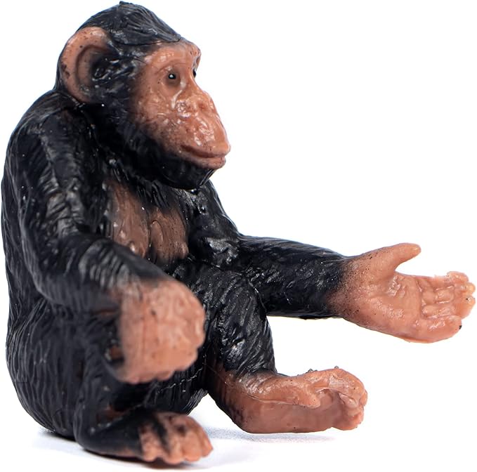 FUNSHOWCASE African Jungle Animals Young Sitting Chimp Chimpanzee Mama Miniature Toy Figure Realistic Decor 4605