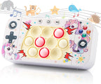 Fast Push Game Pop Fidget Toy for Kids Quick Push Bubble Game, 4 Modes Handheld Puzzle Game Sensory Toy Pop It Game Light Up Fidget Gift Toy for 3 to 12 Year Old Girls Boys (Unicorn)