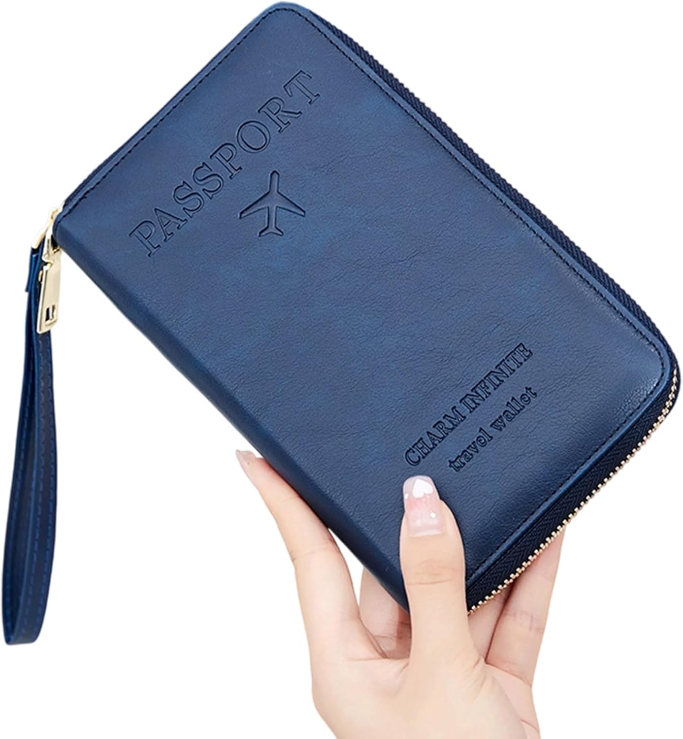 Leather RFID Blocking Passport Holder Travel Wallet, Passport Cover/Travel Wallet for Women/Men with