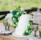 75 Pieces Cake Balls Topper Decorations Foam Cupcake Topper Mini Balloon Balls Cake Picks for Deco Birthday Party Wedding（Green Gold Series）