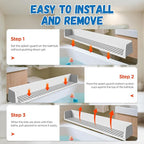 Splash Guard for Bathtub Kids - Silicone Bathtub Splash Guard with 11 Suction Cups, Bath Tub Play Shelf for Kids & Toy Holder, Prevent Water Spill in Bathroom, Fun Bath Time for Toddlers Baby, Gray