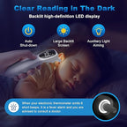 Ear Thermometer for Adults and Kids, Infrared Digital Thermometer - with Fever Alarm and Auxiliary Light, 1 Second Reading, No-Touch Forehead Ear 2 in 1 Mode，Easy to use