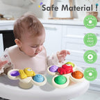 ALASOU 3PCS Pop Suction Cup Spinner Toys for 1 Year Old Boy Girl|Novelty Spinning Tops Toddler Toys Age 1-2|Sensory Baby Bath Toy for Toddlers 1-3|12 18 Months Boy Birthday Gift for Infant