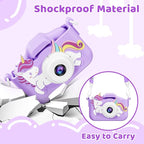 Kids Camera, Toys for Toddlers Age 3-8 Year Old Girl Christmas Birthday Gifts, Children Digital Camera with Cartoon Soft Silicone Cover and 32GB Card (Violet)