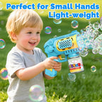 EagleStone Bubble Gun Toys for 3+ Year Old Kids Boys Girls, 2 Pack Automatic Bubble Machine with Bubble Solution, Summer Outdoor Kids Toys for Ages 3-4,4-6,5-7, Birthday Gifts for 3 4 5 6 7 8 Year Old