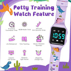 Potty Training Watch for Toddlers & Kids with Countdown, Flashing Lights, Fun Music or Vibration Alerts - Waterproof Interactive Toilet Training Reminder for Boys & Girls Ages 2-9