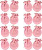 BQUBO Newborn Infant Toddler Mittens No Scratch Cotton Elastic Wrist Gloves Hypoallergenic for 0-6 Months Baby Boys Girls