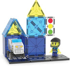 MAGNA-TILES Police Patrol 20-Piece Magnetic Construction Set, The Original Magnetic Building Brand