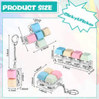 4 Pcs Keyboard Fidget Keychain Decompression Toys Keyboard Fidget Clicker Finger Keyboard Toys,Fidget Keychain with LED Light Stress Relief Keyboard,Keyboard Clicker for Gifts to Pass The Boring Time