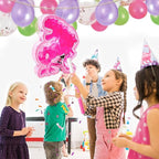 WERNNSAI Dinosaur Piñata - Watercolor Pink Dinosaur Piñata Birthday Piñata with Stick and Blindfold for Kids Birthday Party Game Classroom Activities Rose Dinosaur Themed Party Decors(16.1’’ x 12.4’’)