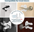 Inaya Door Lever Lock (2 Pack) – Child Proof Handle Locks, 3M Adhesive & Easy Installation for Home, Baby-Proof Locks for Kids Safety, Compatible with standard doors