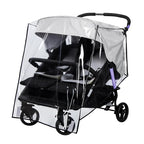 bemece Double Stroller Rain Cover, Weather Shield Double Stroller for Side by Side Seats Twin Stroller, Baby Outdoor Activities Accessories, Protects Children from Rain, Snow, Wind