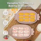 Haakaa Baby Popsicle Mold - Baby Food Maker & Breastmilk Teething Freezer Tray - BPA Free Silicone-Pink