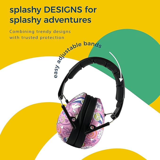 BANZ Kidz Earmuffs 2 Years & Older - Loud Noise Cancelling Kids Headphones & Toddler Ear Muffs, Size Adjustable