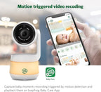 LeapFrog LF930HD Baby Monitor, 7” 720p HD Display,Video Baby Monitor with Camera and Audio, 1080p Smart Remote Access,360° Pan & Tilt,Color Night Light &Vision, Two-Way Intercom