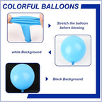 140pcs Light Blue Round Balloons Different Sizes 18 12 10 5 Inch Latex Balloons for Arch Decoration Party Balloon Kit for Graduation Birthday Party Wedding Balloon Baby Shower Decoration