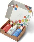 Dabble & Dollop USA Bundle, 3-in-1 Natural Bubble Bath, Body Wash & Shampoo for Kids, USA-Made, Paraben & Sulfate Free, Vegan, Tear-Free, Strawberry, Vanilla & Blueberry (Set of 3)