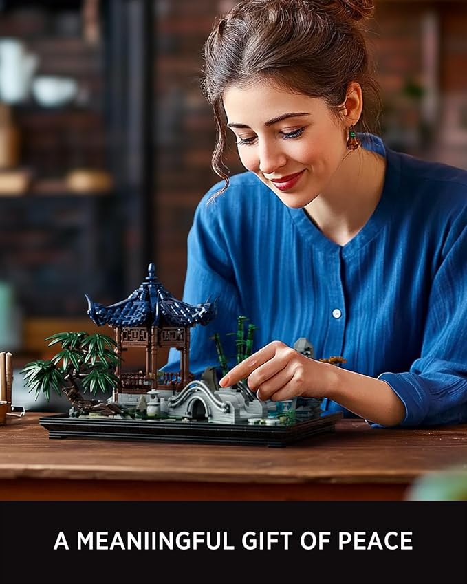Nifeliz Chinese Garden Building Set, Aesthetic Model Toy for Display in The Home or Office, an Ideal Gift Idea for Gardening and Mindfulness Enthusiasts (1877 PCS, NF10311)