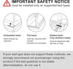 Bed Rail Guard for Toddlers, 1-Piece Adjustable Height Baby Bed Rail, Kids Safety Guard Rails for Twin Full Queen King Size (Gray, 1 Side:74.8")