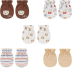 5 Pairs Baby Not Scratch Mittens 0-6 Months New Born Boy Girl Gloves Cute Infant Accessories
